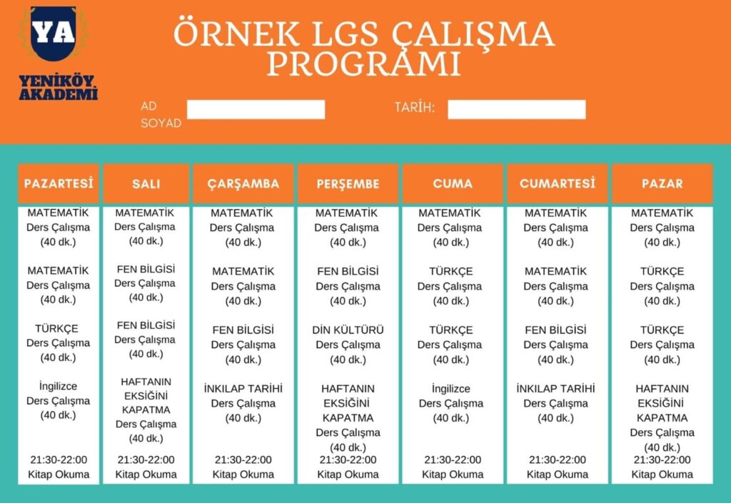 lgs çalışma programı